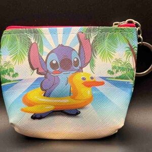 Disney Stitch Cosmetic Bag with Red and Yellow Accents